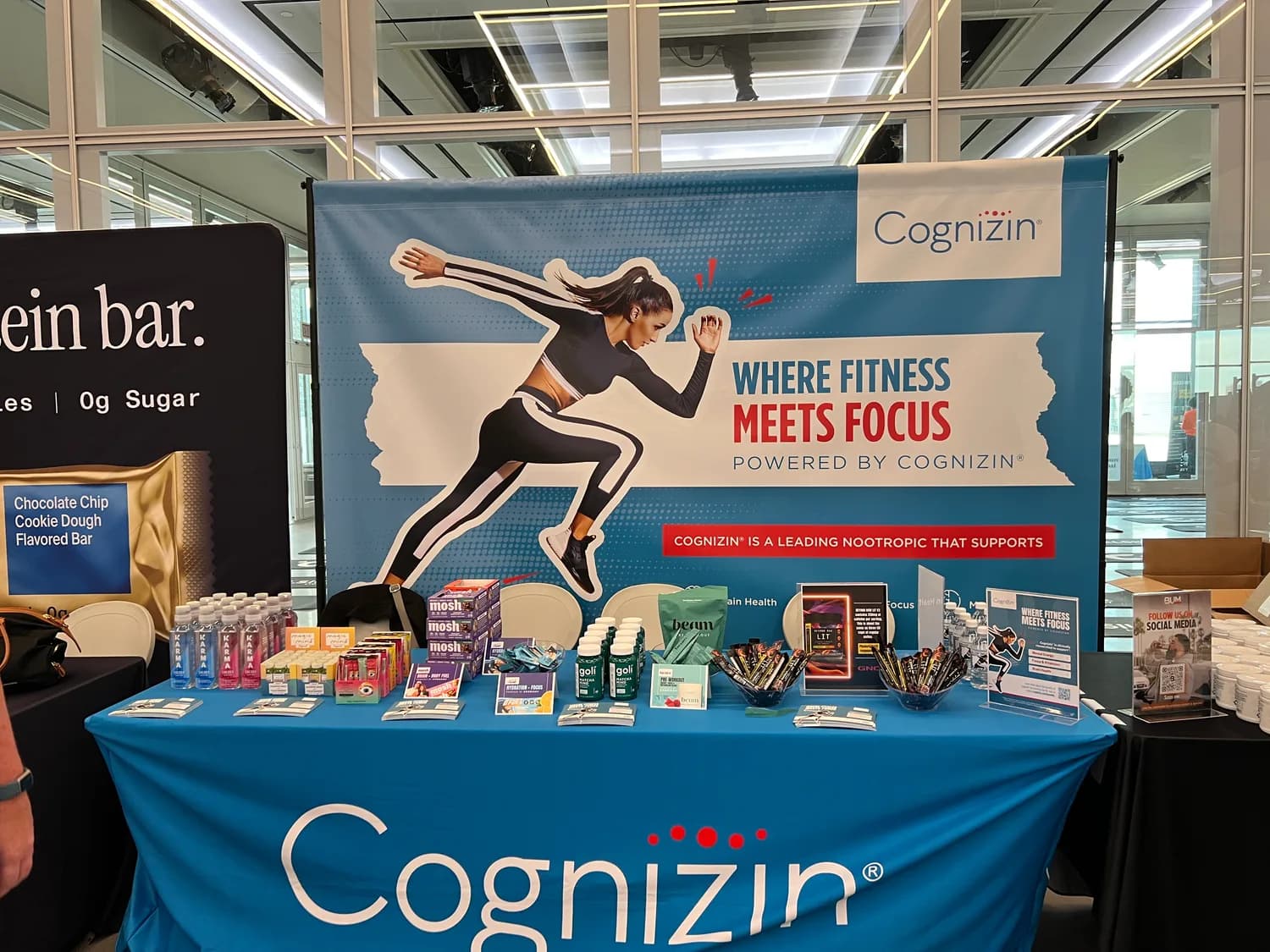 Cognizin "Where Fitness Meets Focus" branded booth at the activation